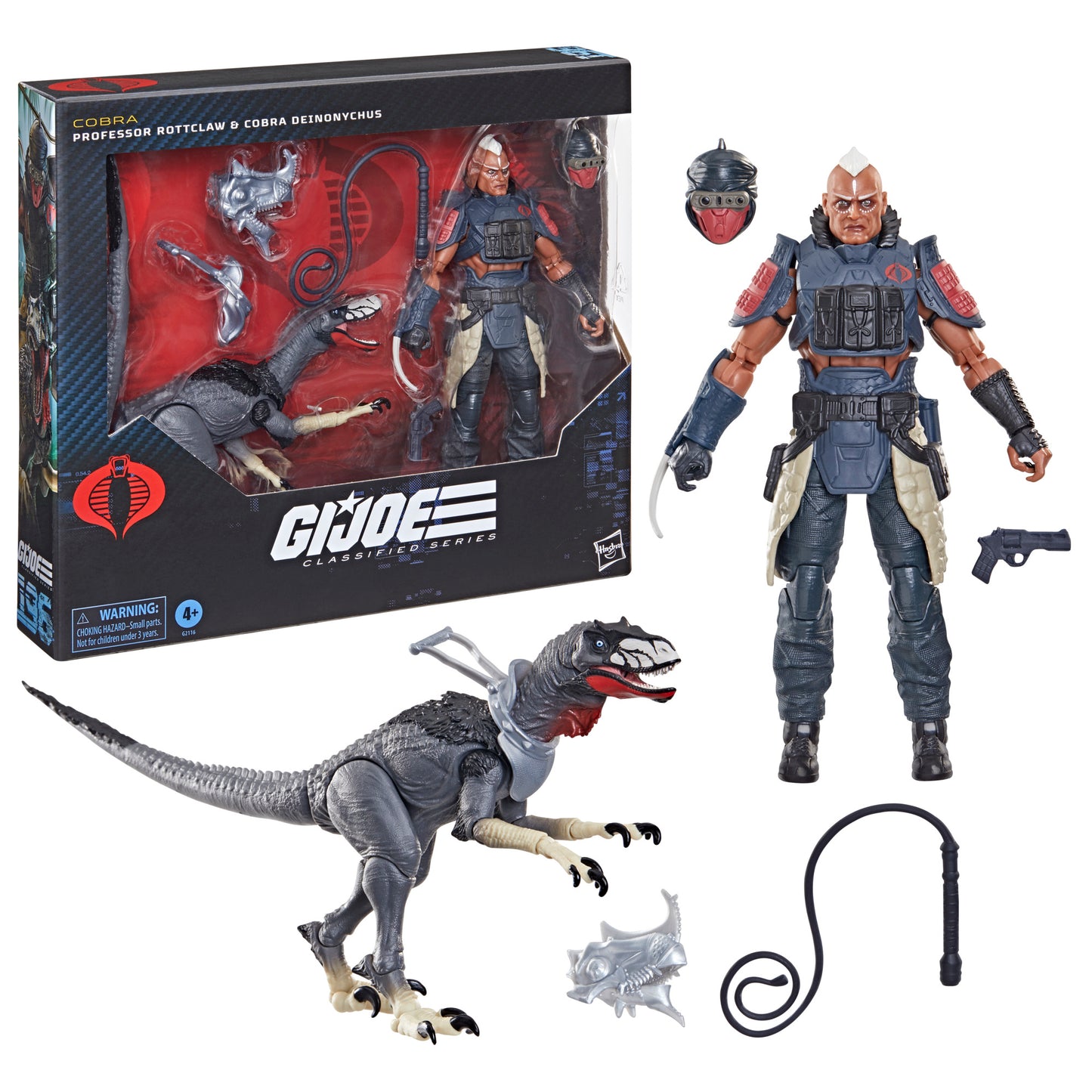 G.I. Joe Professor Rottclaw & Cobra Deinonychus Action Figures