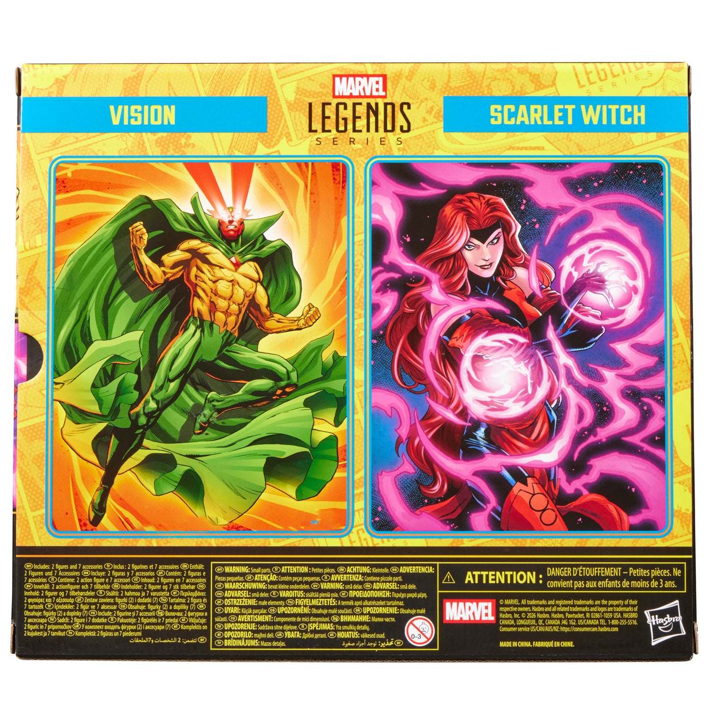 Marvel Legends Series Vision & Scarlet Witch, Avengers: The Crossing Comics Collectible 6-Inch Action Figures