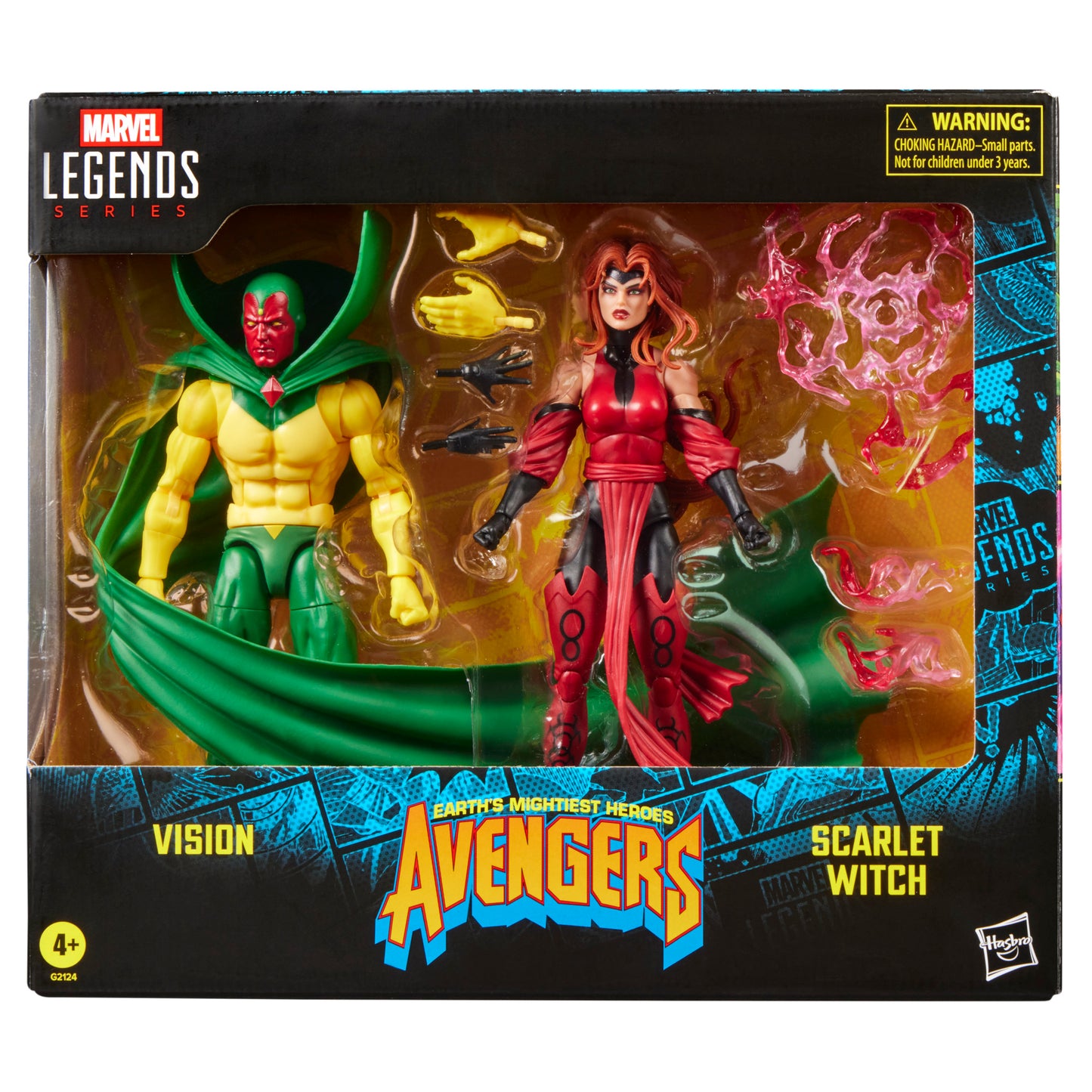 Marvel Legends Series Vision & Scarlet Witch, Avengers: The Crossing Comics Collectible 6-Inch Action Figures