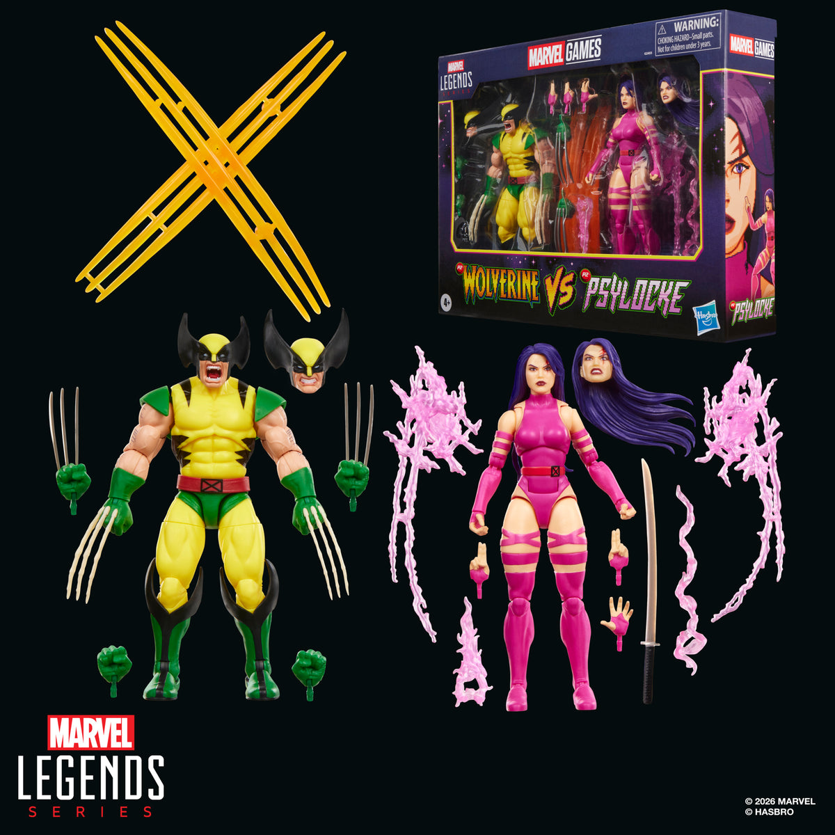 Marvel Legends Series Marvel Games Wolverine vs Psylocke