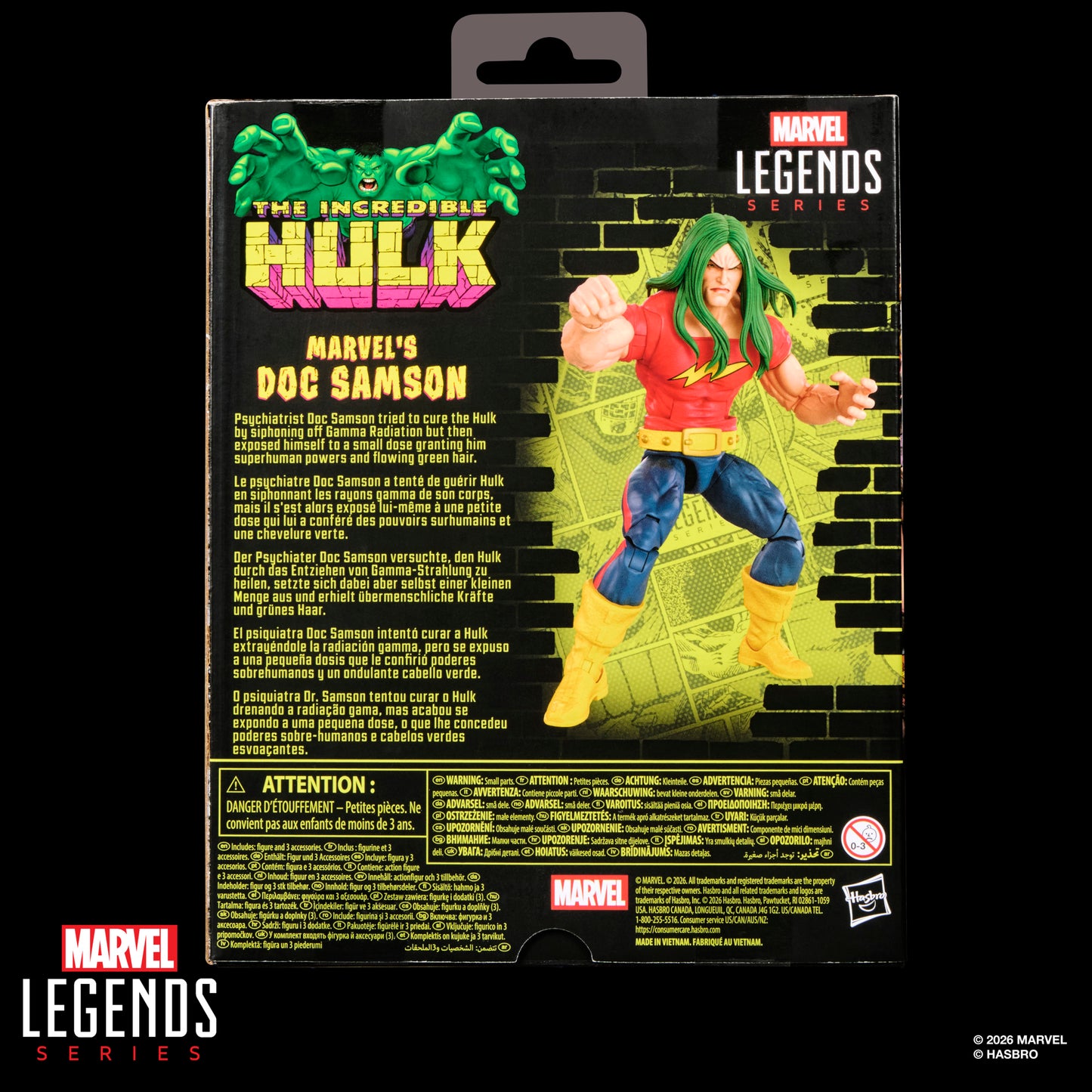 Marvel Legends Series Marvel's Doc Samson, Incredible Hulk Comics Action Figure