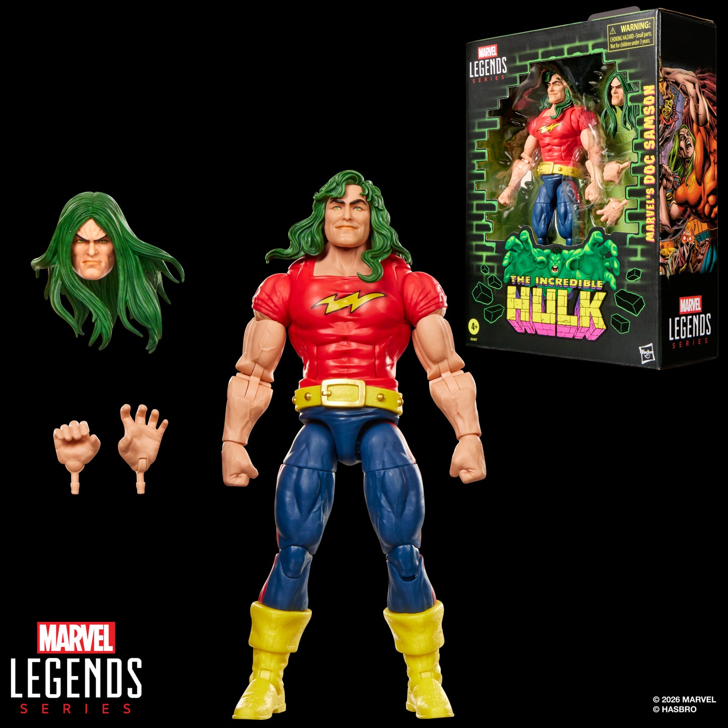 Marvel Legends Series Marvel's Doc Samson, Incredible Hulk Comics Action Figure