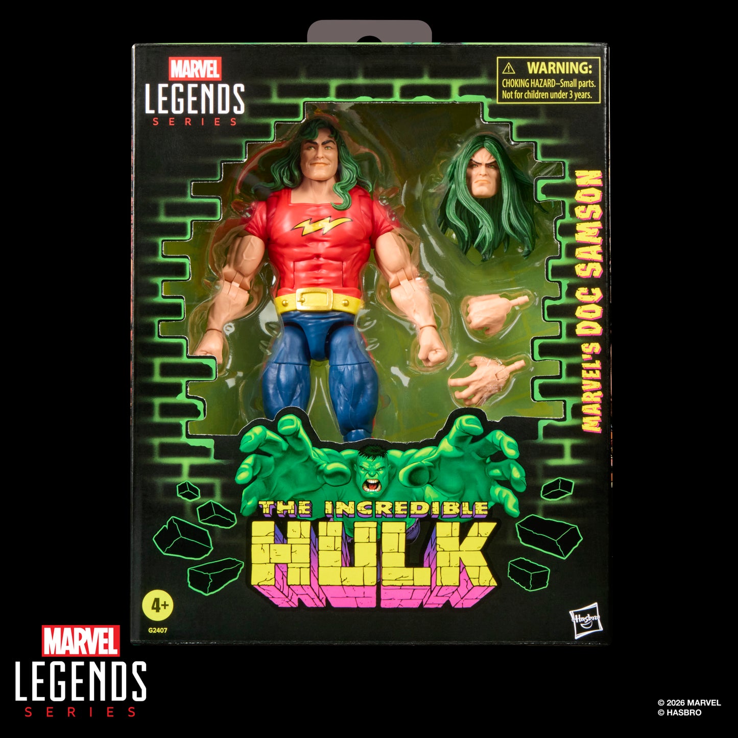Marvel Legends Series Marvel's Doc Samson, Incredible Hulk Comics Action Figure