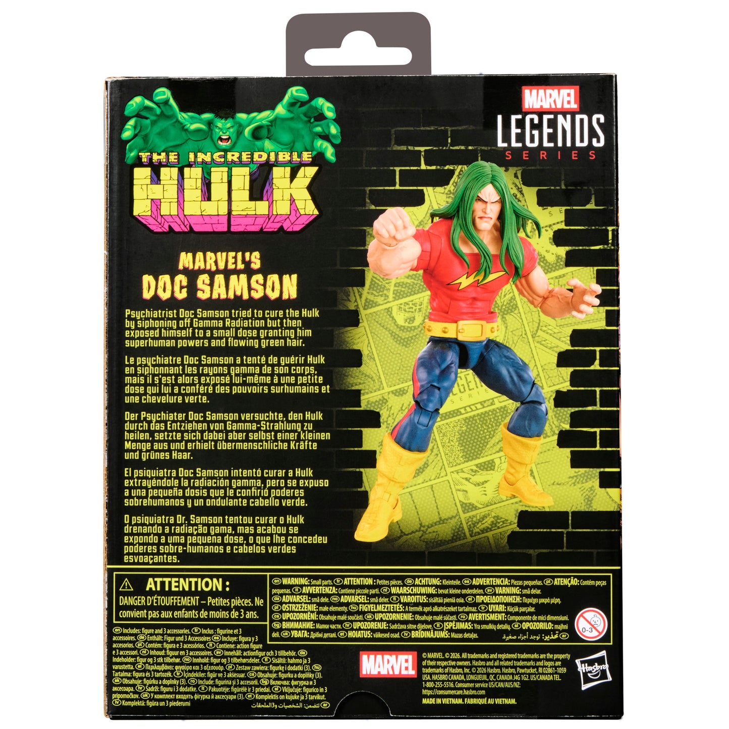 Marvel Legends Series Marvel's Doc Samson, Incredible Hulk Comics Action Figure