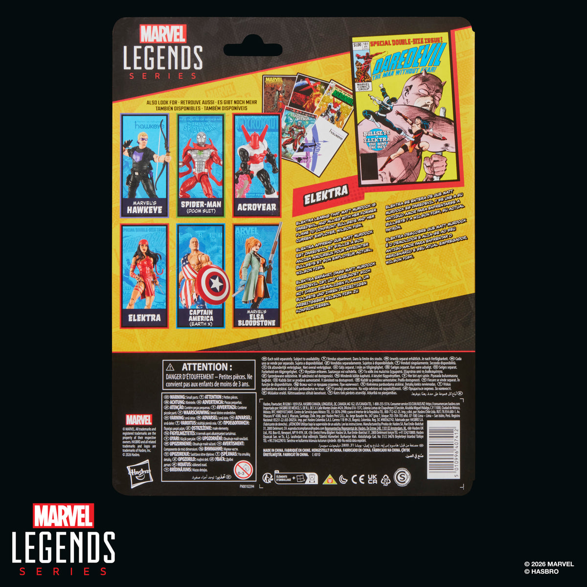 Marvel Legends 6" Figures - Daredevil #181 (1982 Comics) - Elektra