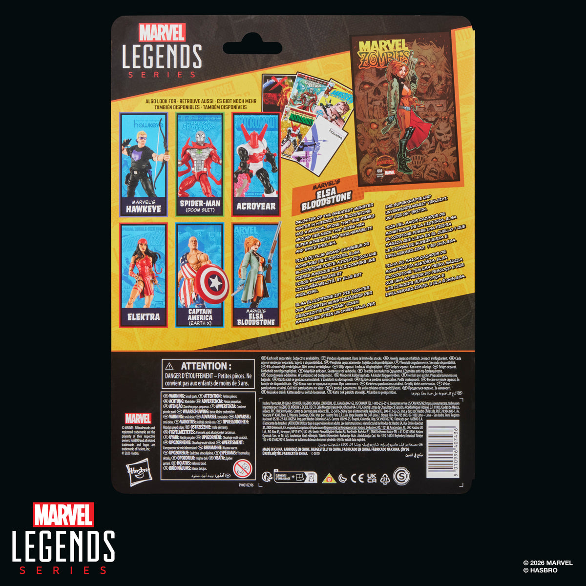 Marvel Legends 6" Figures - Marvel Zombies #1 (2015 Comics) - Marvel's Elsa Bloodstone