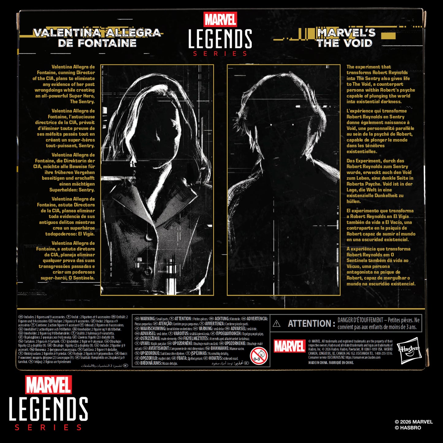 Marvel Legends Series Valentina Allegra de Fontaine and Marvel's The Void Action Figures