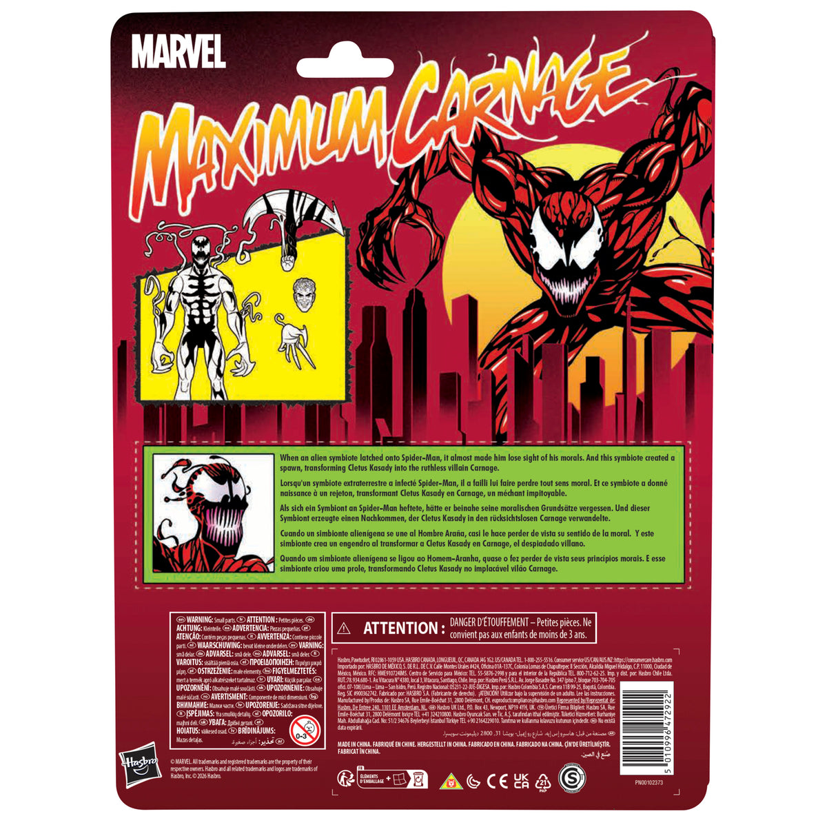 Marvel Legends Series Carnage, Spider-Man Action Figure
