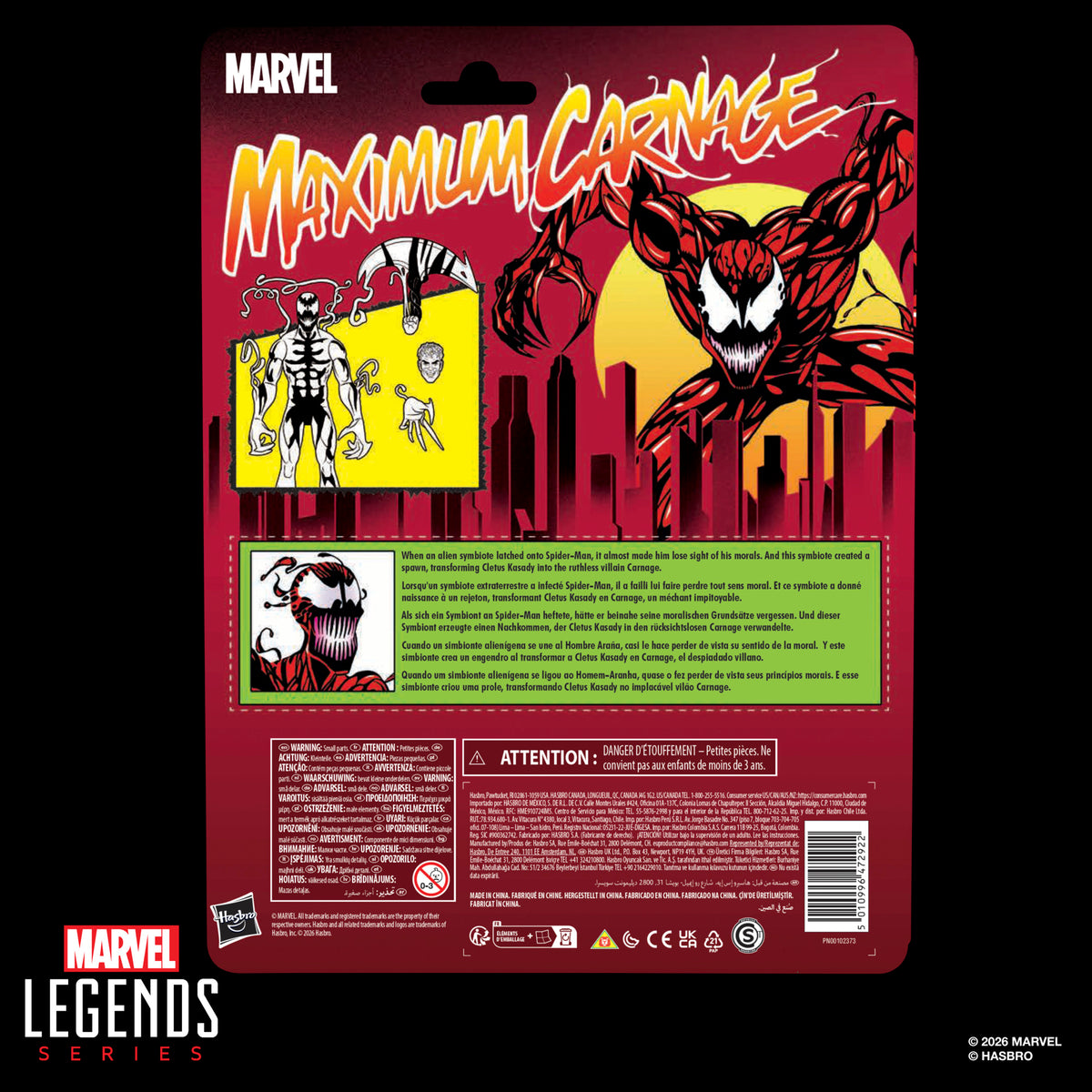 Marvel Legends Series Carnage, Spider-Man Action Figure