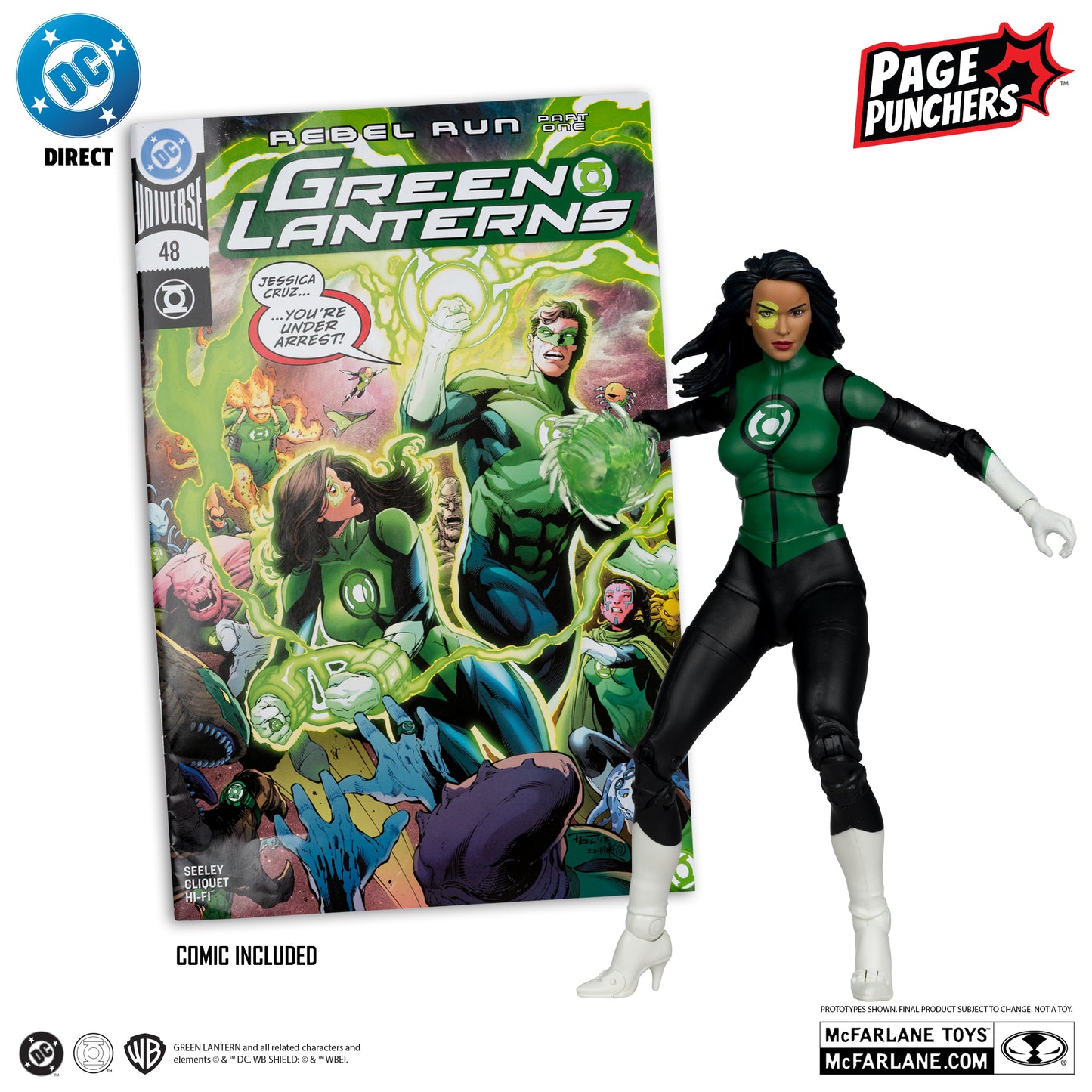 DC DIRECT 7IN FIGURE WITH COMIC WV11 - WV11 GREEN LANTERNS 48 - JESSICA CRUZ