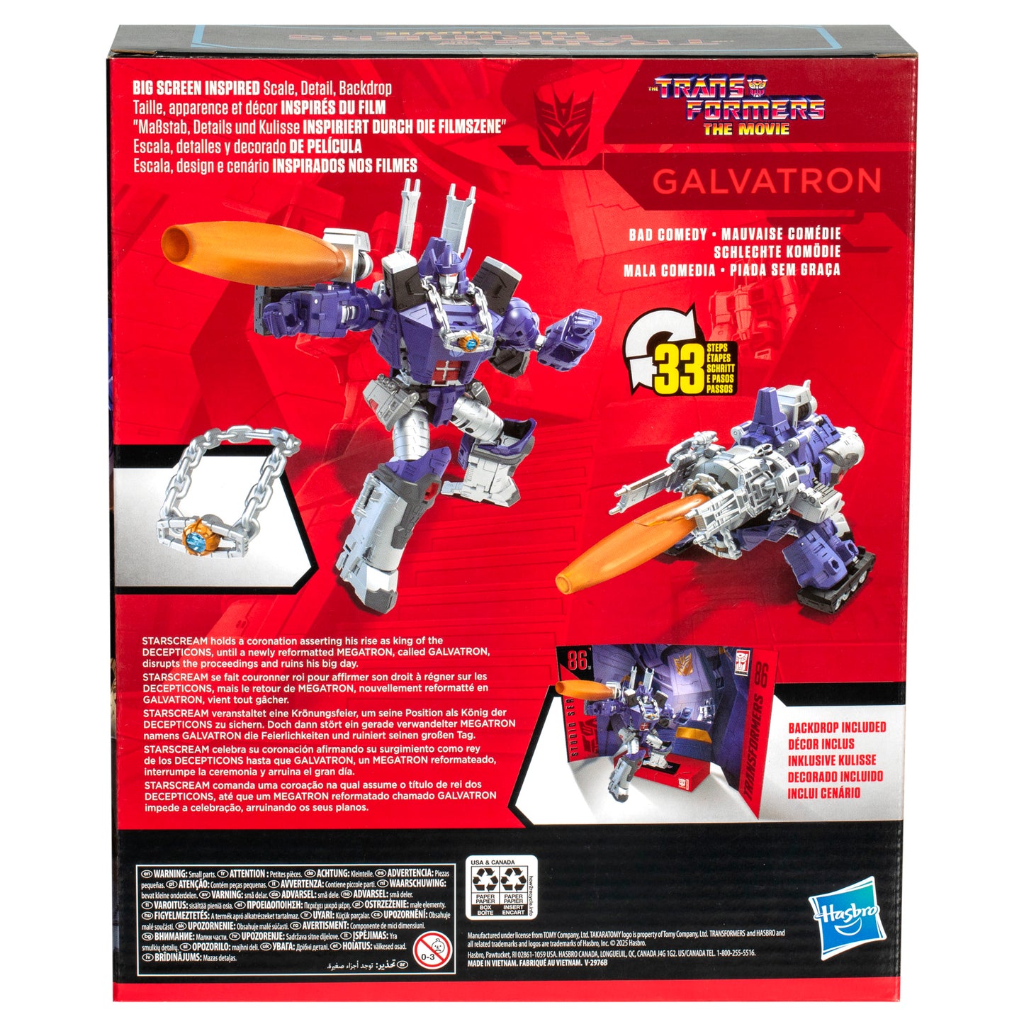 Transformers Toys Studio Series Leader Class The Transformers: The Movie 86-31 Galvatron, 8.5-inch Converting Action Figure