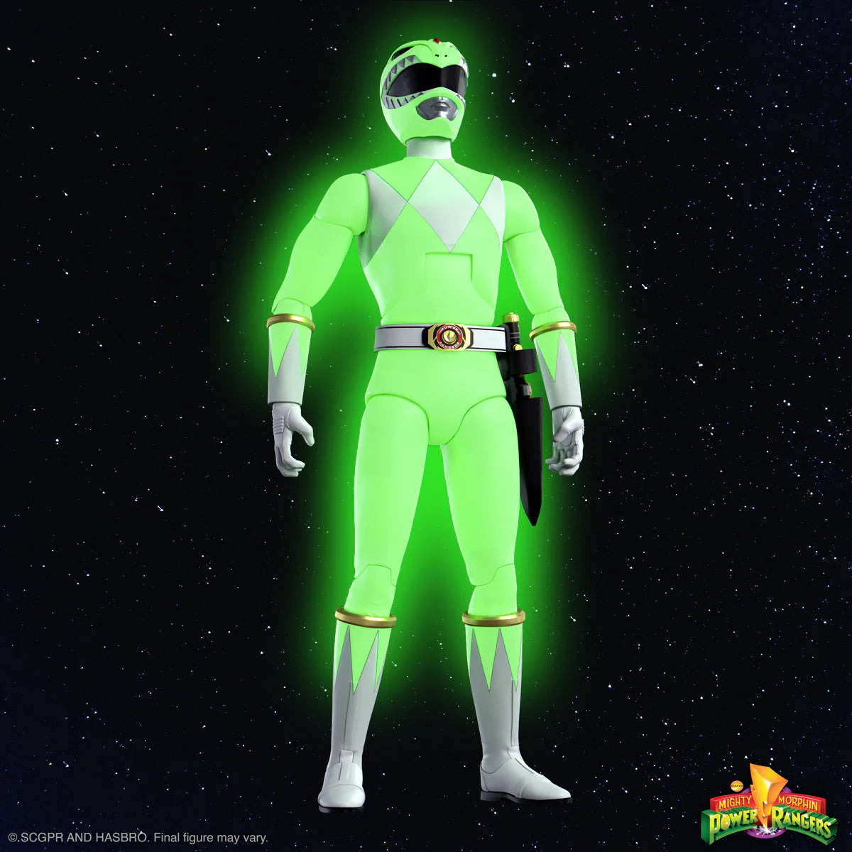 Power Rangers Ultimates Mighty Morphin Green Ranger Glow-in-the-Dark 7-Inch