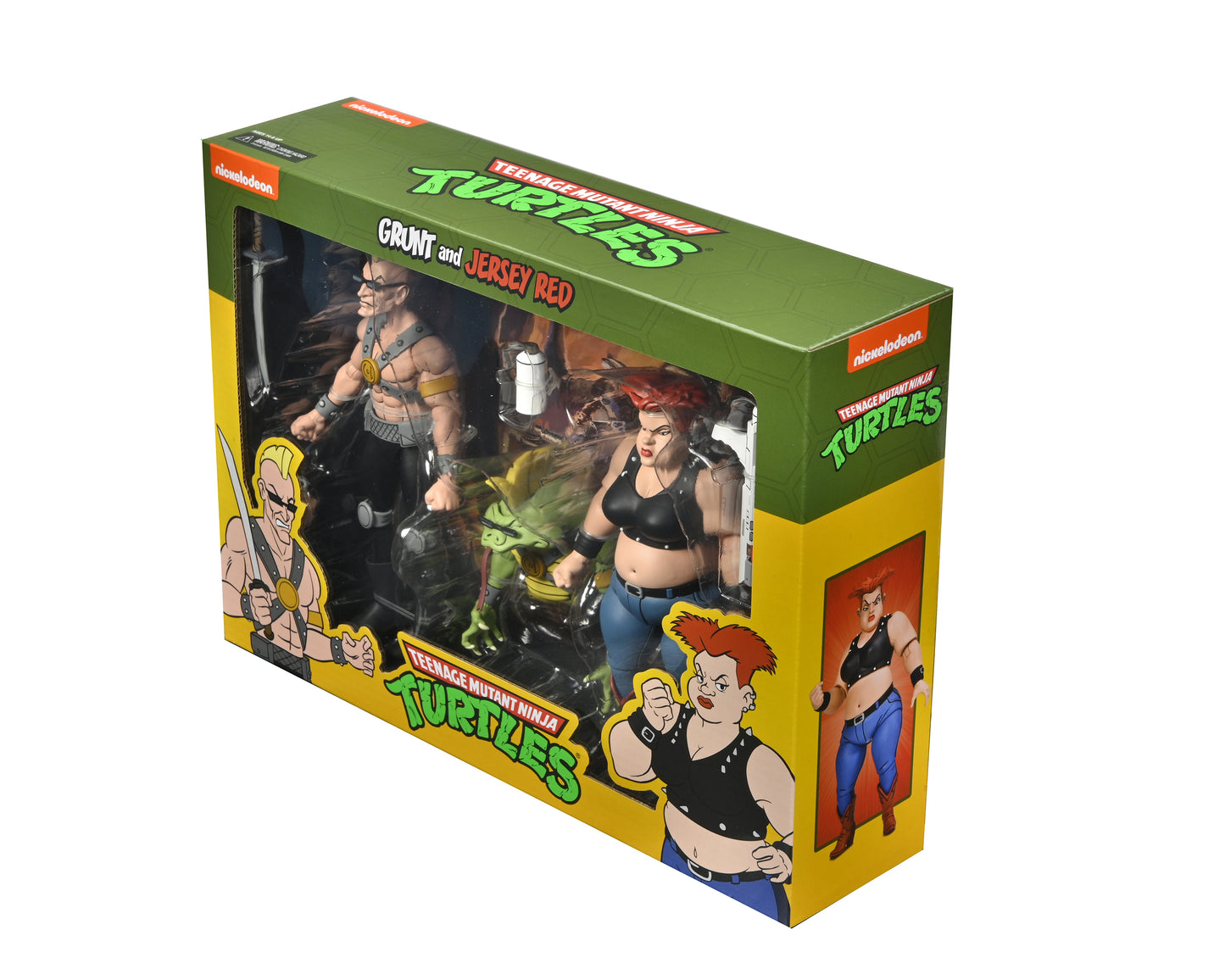 TMNT CARTOON JERSEY RED & GRUNT 7IN SCALE ACTION FIGURE 2PC