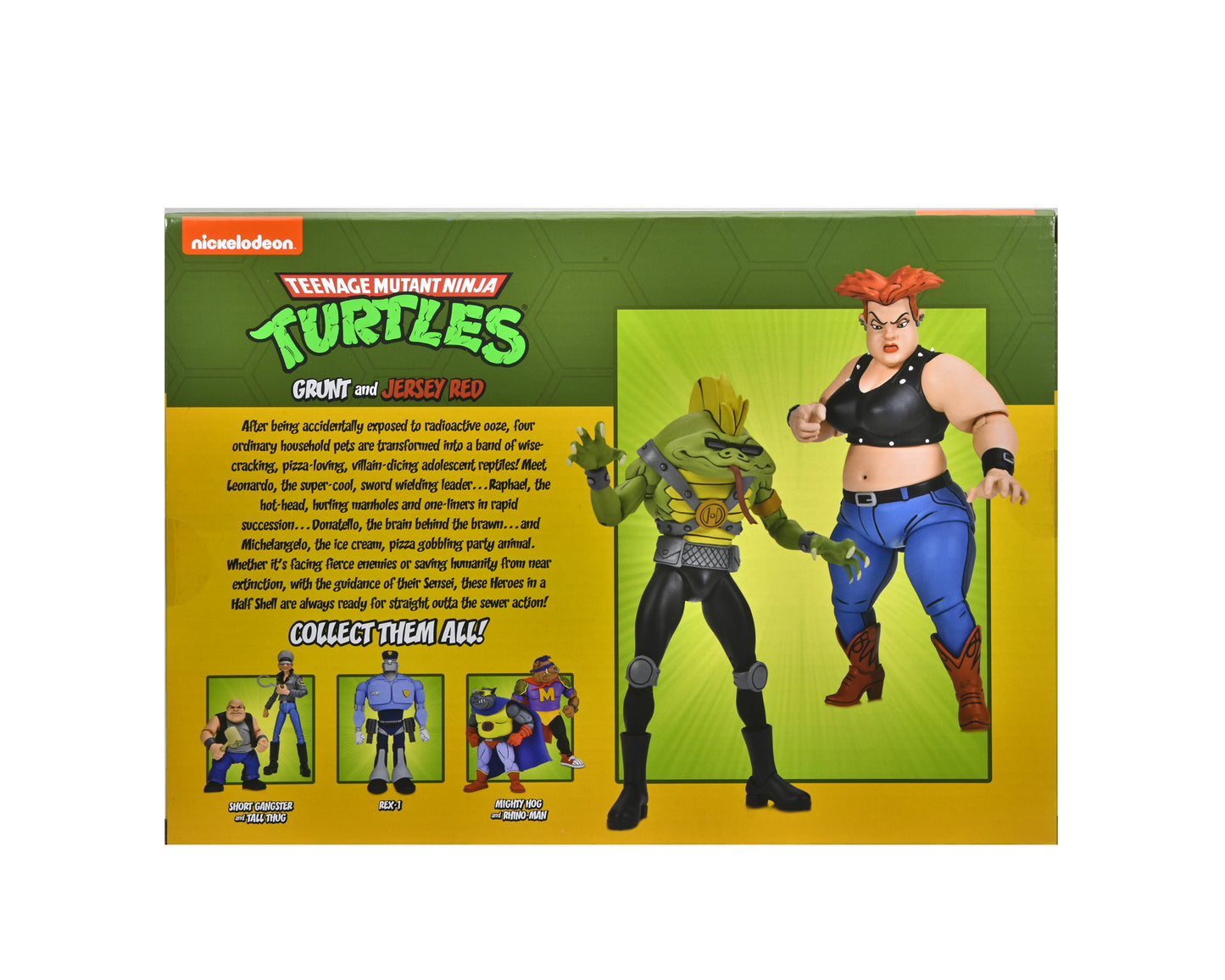 TMNT CARTOON JERSEY RED & GRUNT 7IN SCALE ACTION FIGURE 2PC
