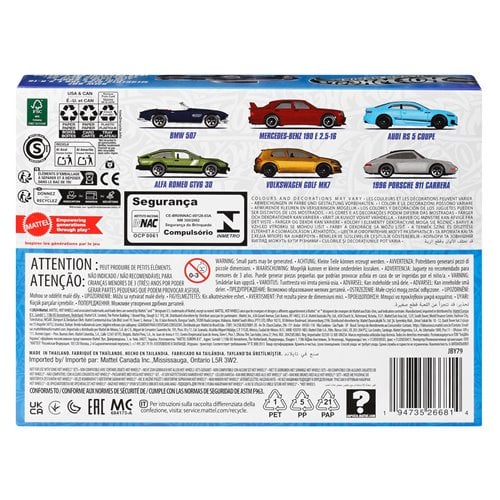 Hot Wheels European Die-Cast Metal Vehicle Multipack