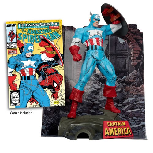 Marvel Posed Figures - W01 - 1/6 Scale Captain America By Todd McFarlane (Amazing Spider-Man #323)