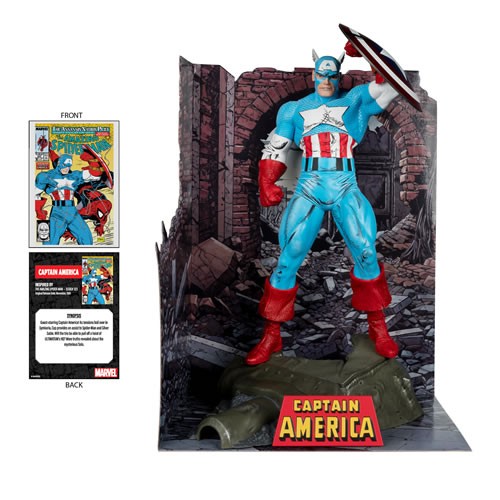 Marvel Posed Figures - W01 - 1/6 Scale Captain America By Todd McFarlane (Amazing Spider-Man #323)