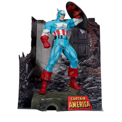 Marvel Posed Figures - W01 - 1/6 Scale Captain America By Todd McFarlane (Amazing Spider-Man #323)