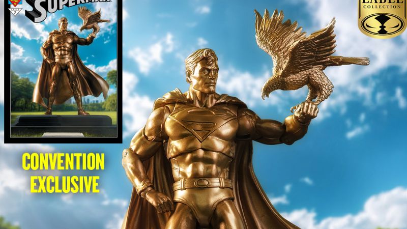 SDCC EXCLUSIVE DC MULTIVERSE 7" - SUPERMAN WITH EAGLE (GOLD/BRONZE) (GOLD LABEL)