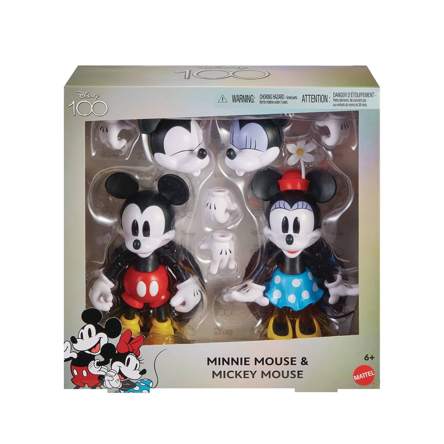 DISNEY 100TH CELEBRATION MINNIE & MICKEY FIG 2-PK