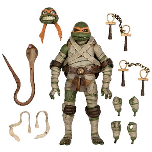 TMNT 7" Scale Figures - TMNT x Universal Monsters - Ultimate Michelangelo As The Mummy