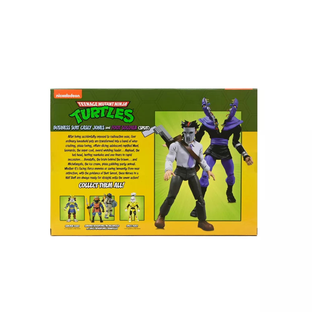 NECA Teenage Mutant Ninja Turtles Business Suit Casey Jones & Split Foot Soldier 7" Action Figures - 2pk