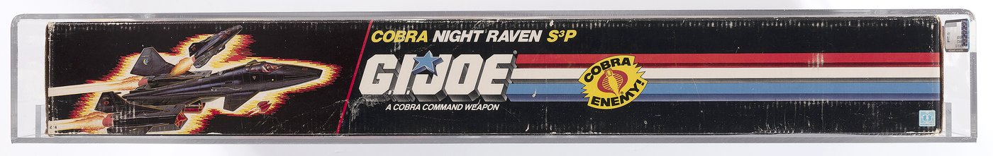 G.I. JOE (1986) - COBRA NIGHT RAVEN S3P SERIES 5 VEHICLE AFA 70 Q-EX+.