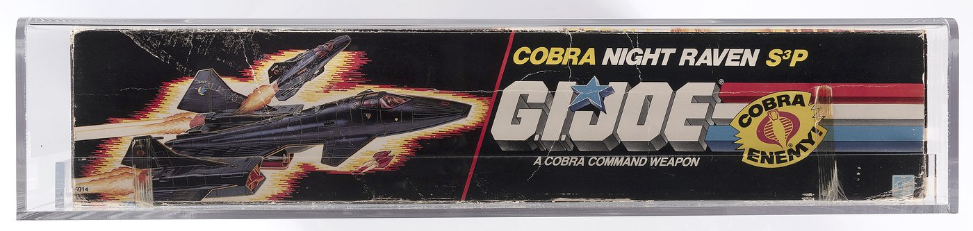 G.I. JOE (1986) - COBRA NIGHT RAVEN S3P SERIES 5 VEHICLE AFA 70 Q-EX+.