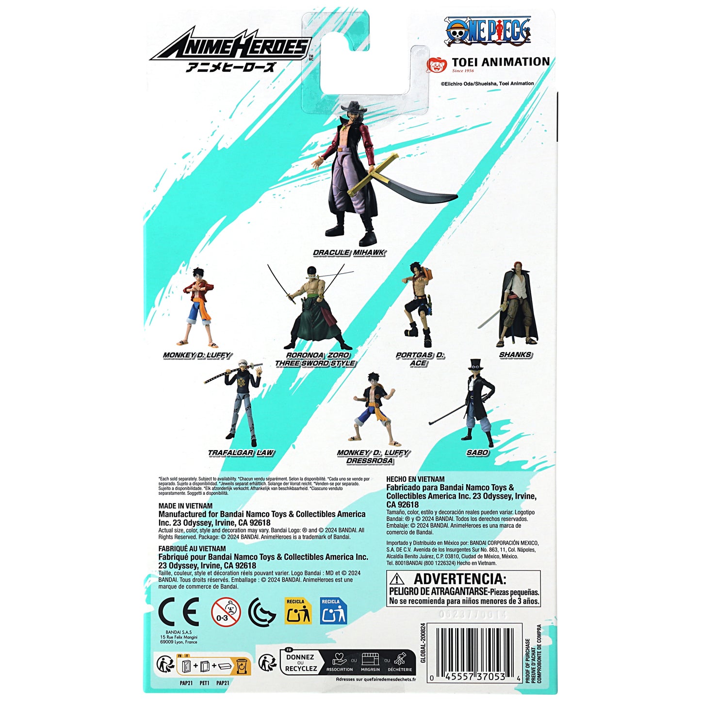 ONE PIECE ANIME HEROES DRACULE MIHAWK 6.5IN Figure