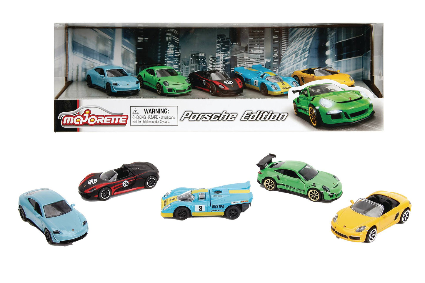 MAJORETTE PORSCHE EDITION 5-PACK WAVE 3 1/64 DIE-CAST CARS