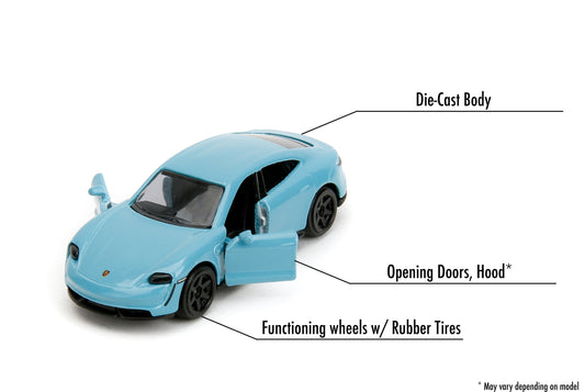 MAJORETTE PORSCHE EDITION 5-PACK WAVE 3 1/64 DIE-CAST CARS