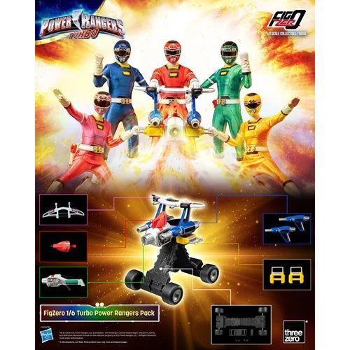 Power Rangers Turbo FigZero 1:6 Scale Action Figure 5-Pack