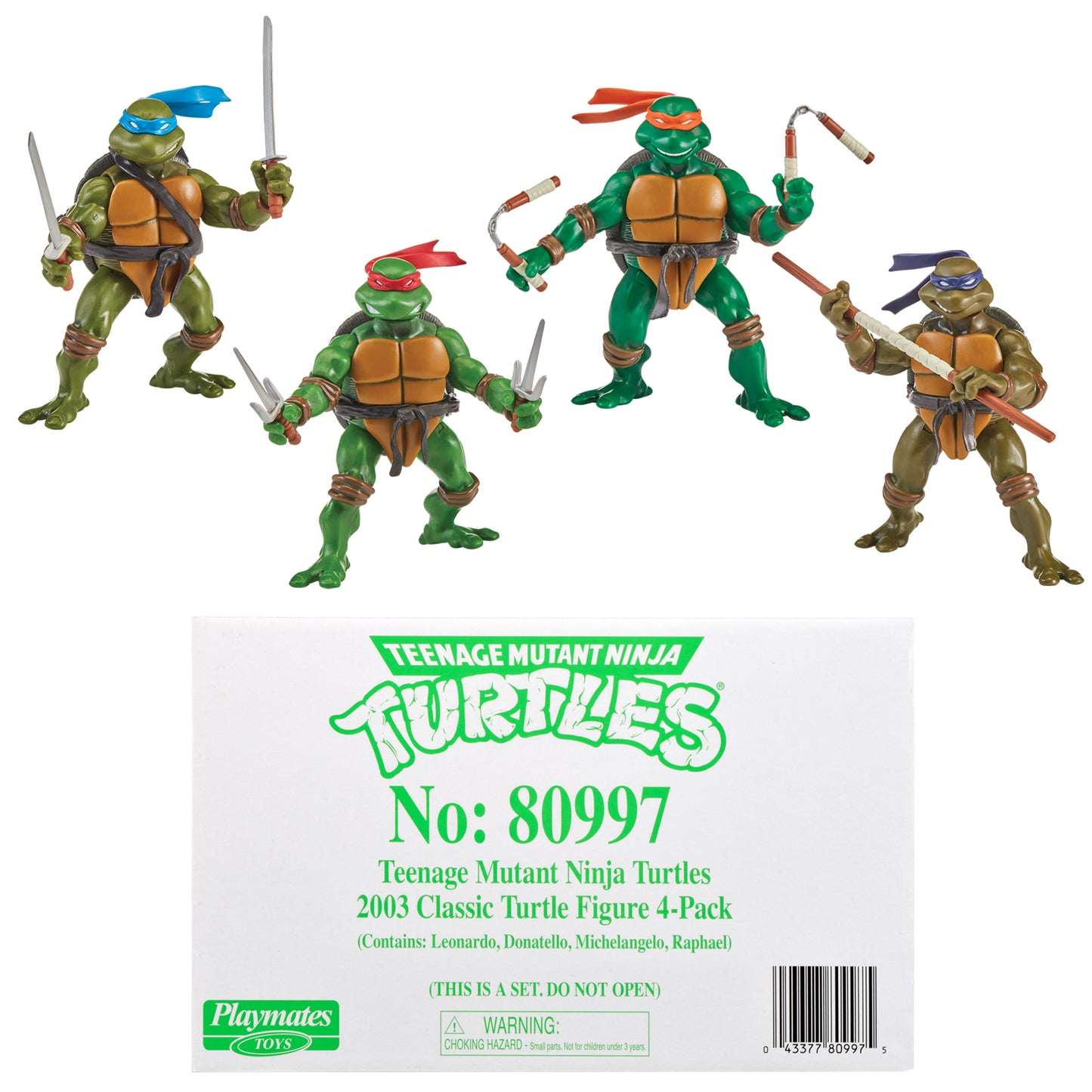 TMNT CLASSIC 2003 TURTLES AF 4-PACK