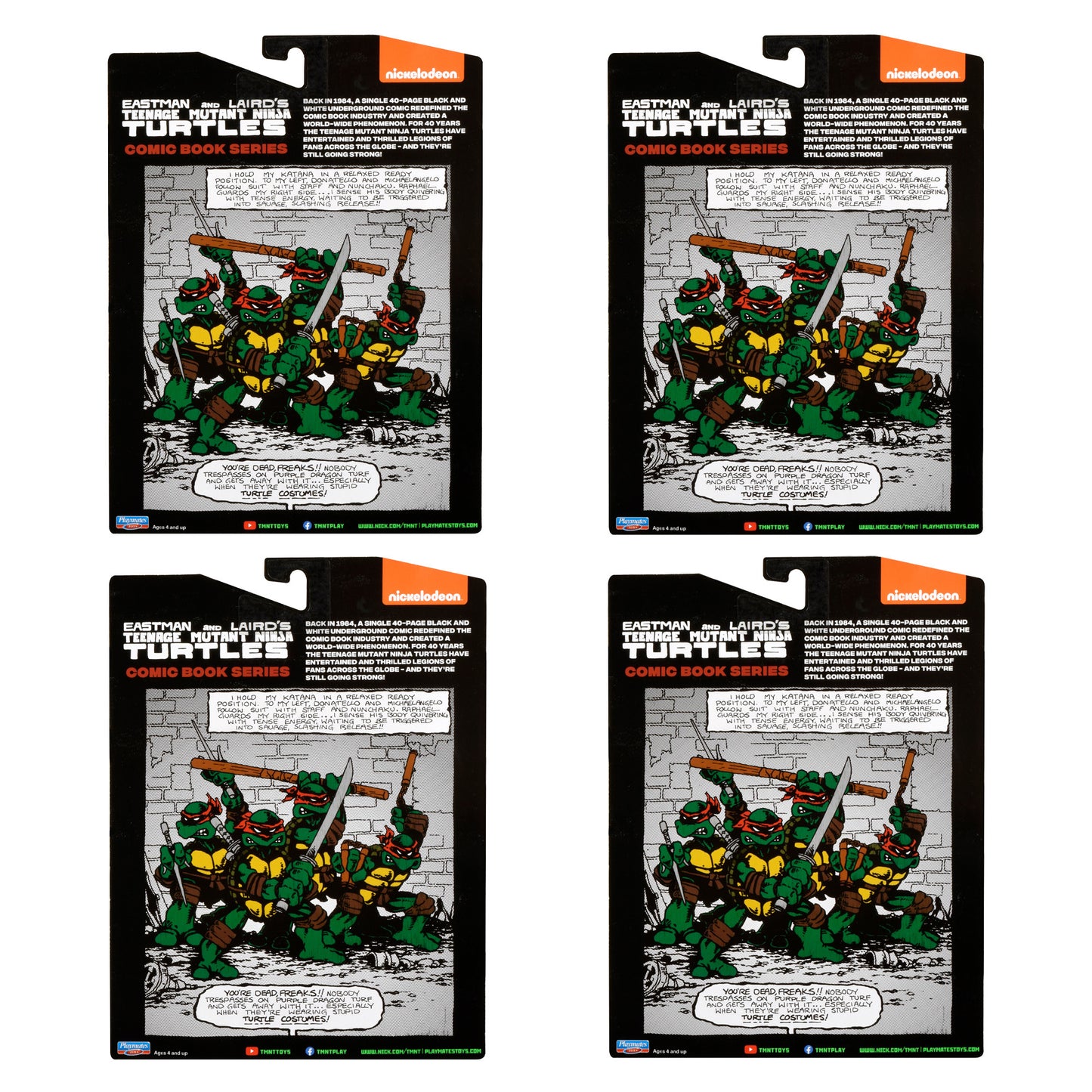 TMNT CLASSIC COMIC BOOK SERIES TURTLES SIOC 4-PACK