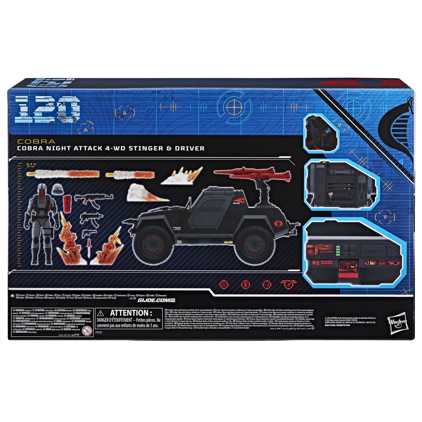 GI JOE CLASSIFIED COBRA NIGHT ATTACK 4WD STINGER VEHICLE