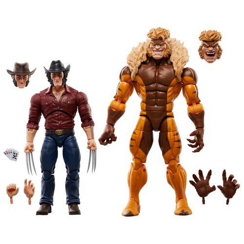Wolverine 50th Marvel Legends Logan vs Sabretooth 6-Inch Action Figure 2-Pack