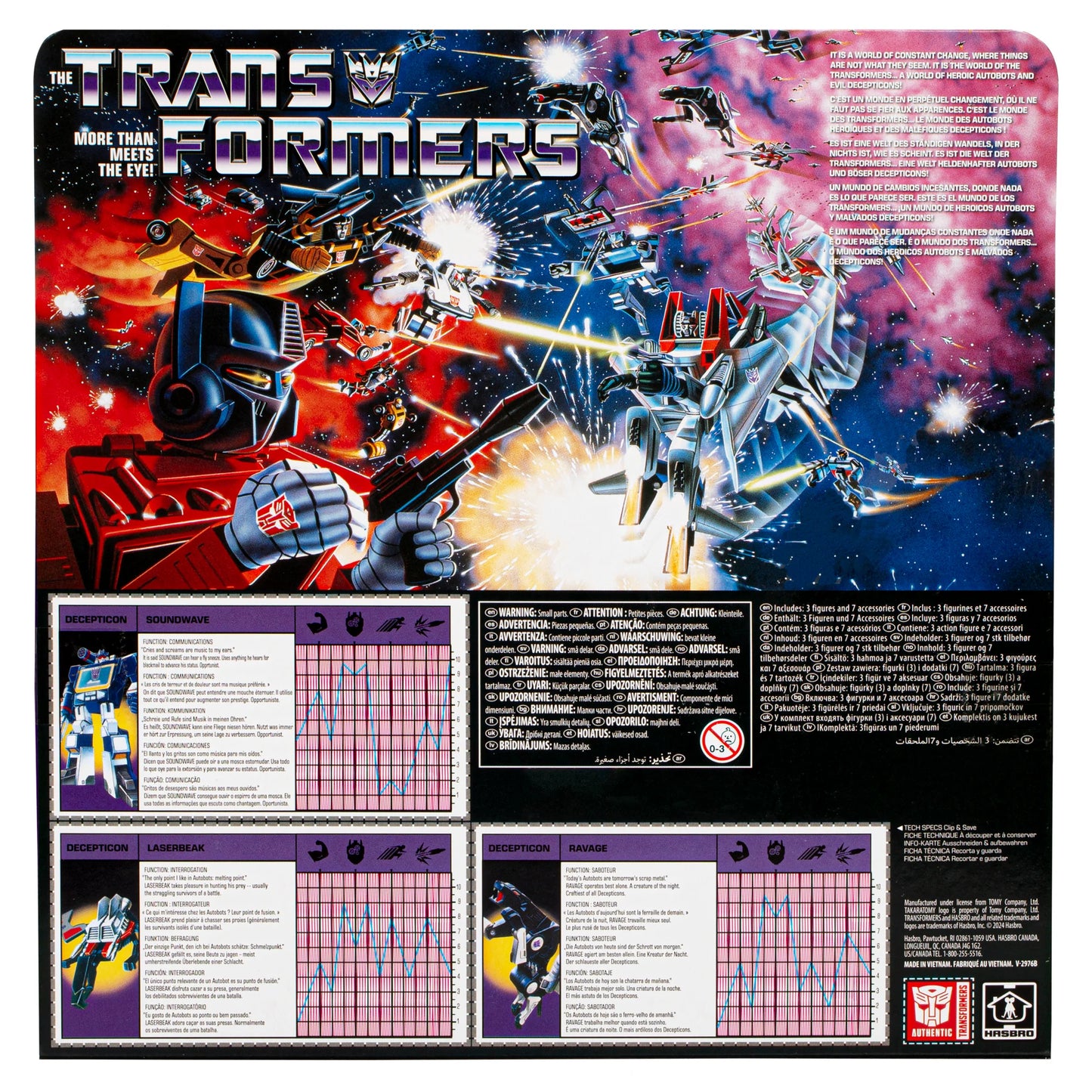 Transformers Retro 40th Anniversary, Soundwave, Laserbeak, & Ravage