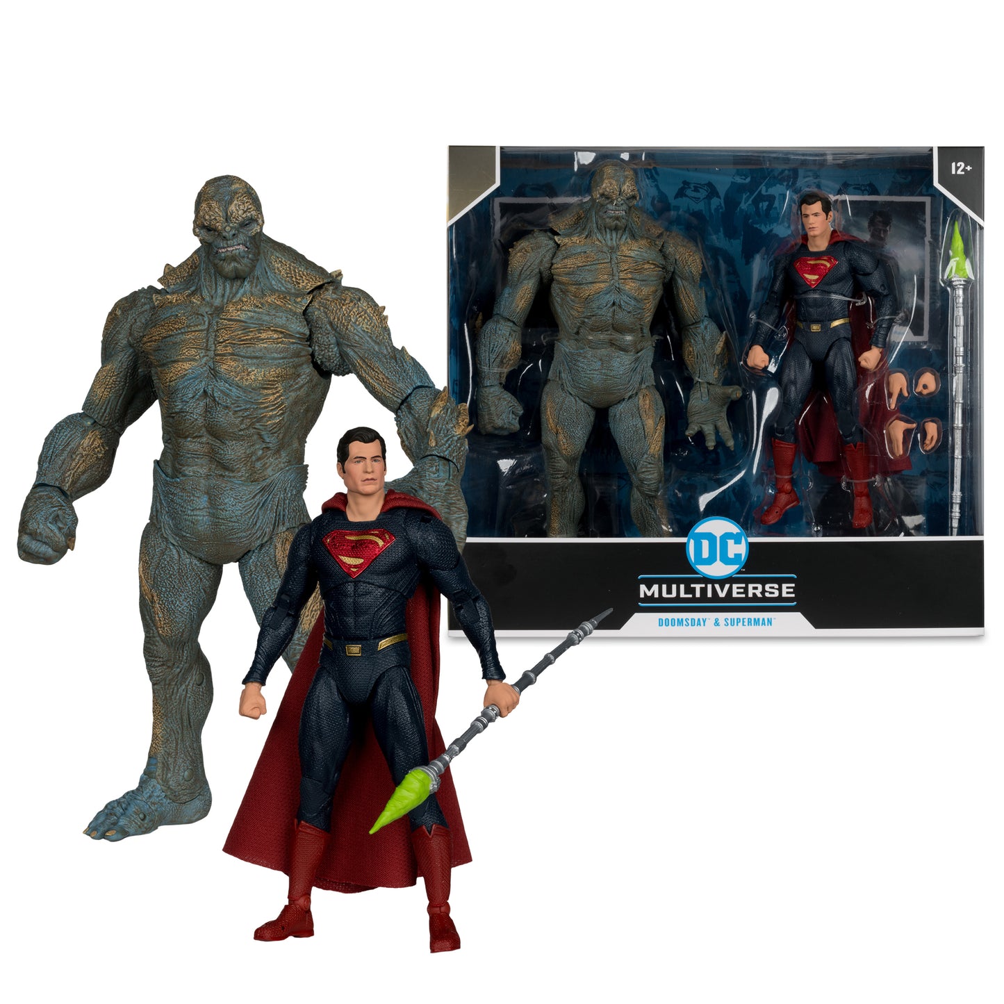 DC MULTIVERSE BVS 7IN DOOMSDAY Vs SUPERMAN MEGAFIG 2PK