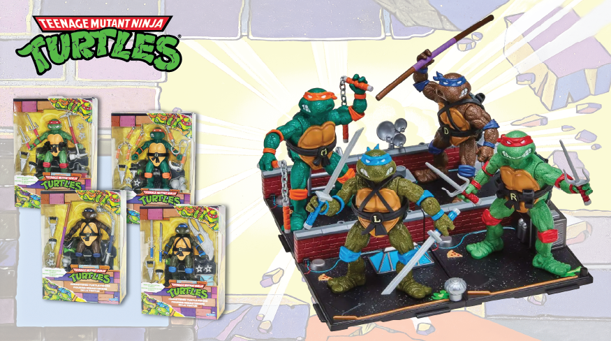 Teenage Mutant Ninja Turtles: 4” Remastered Set of 4 by Playmates Toys Exclusive