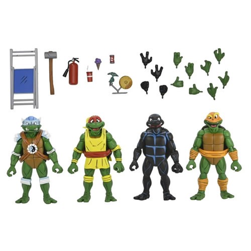 TMNT 7" Scale Figures - Archie Comics - Stump Wrestling Turtles 4-Pack