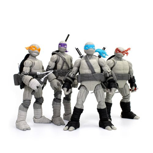 Teenage Mutant Ninja Turtles BST AXN Turtles IDW Comic Black and White 5-Inch Action Figure 4-Pack - SDCC 2023 Exclusive