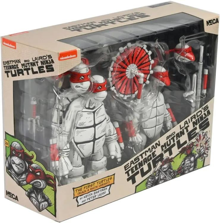 TMNT BLACK & WHITE FIRST SKETCH TURTLES 2 PC 7IN