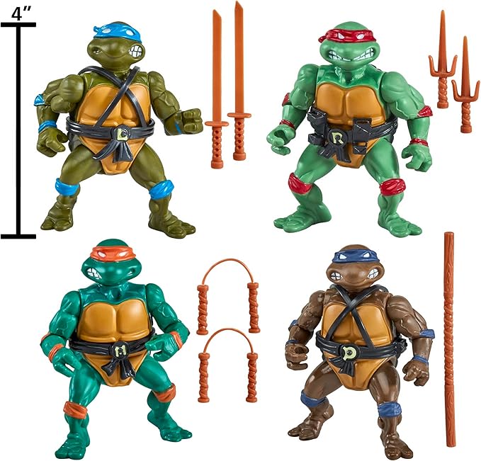 TMNT - Classic 1987 Original Series Basic Figure 4-Pack