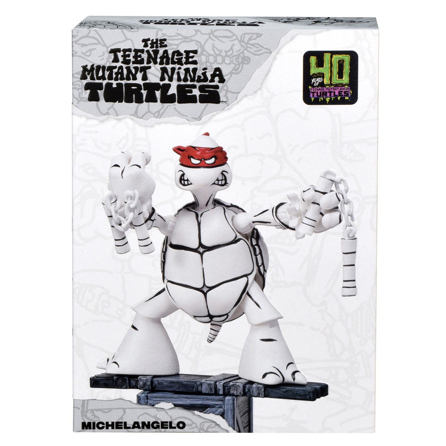 *Exclusive Offer* TEENAGE MUTANT NINJA TURTLES BLACK & WHITE ORIGINAL SKETCH PREVIEWS EXCLUSIVE ACTION FIGURES / 4 PACK