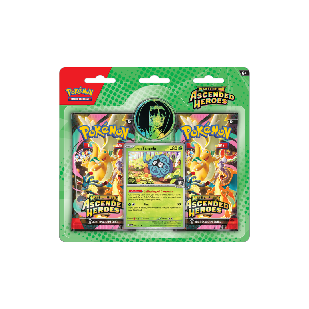 POKEMON ME2.5 ASCENDED HEROES 2-PACK BLISTER COLLECTION ERIKA/LARRY