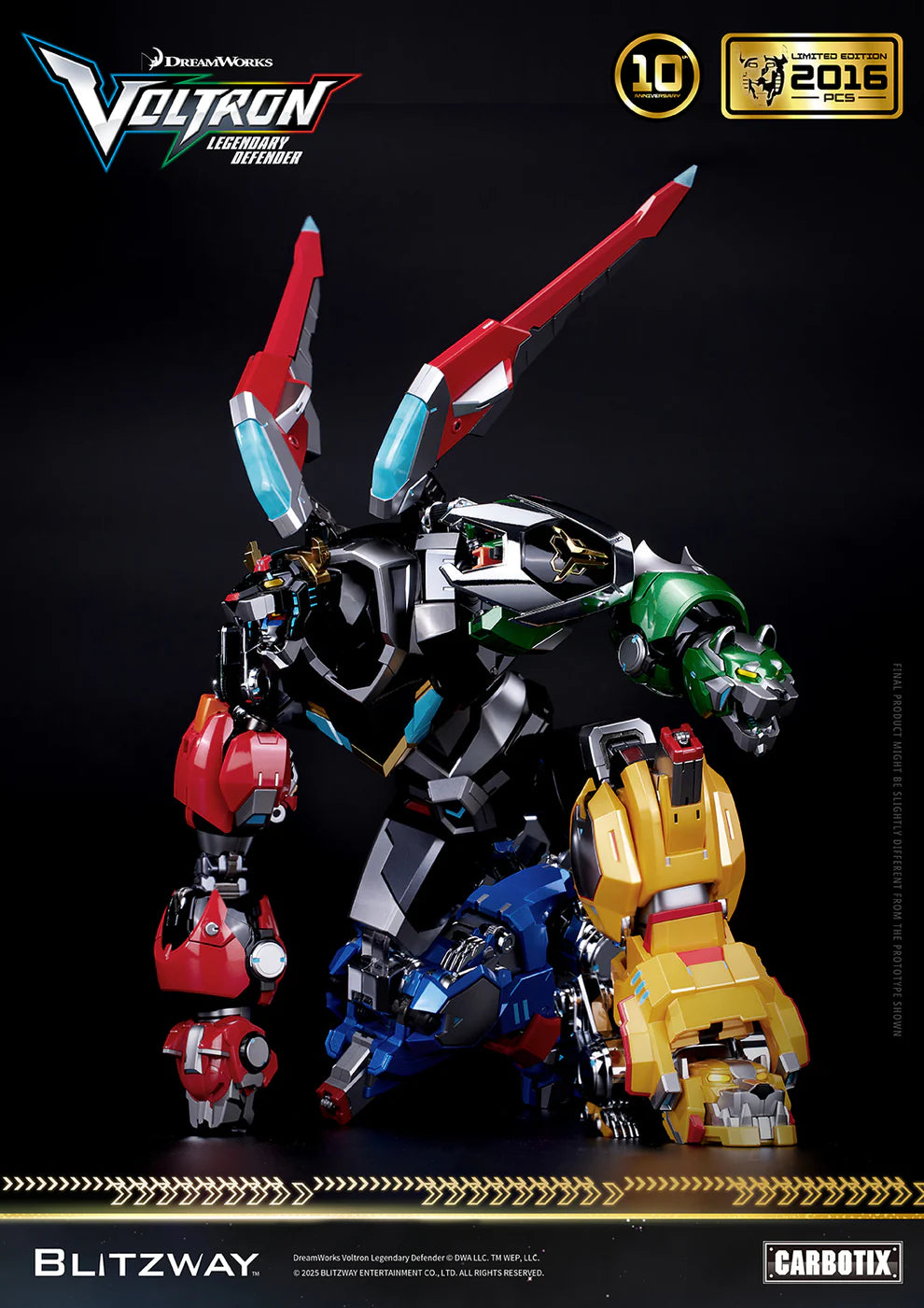 BLITZWAY CARBOTIX Series Legendary Defender Voltron 10th Anniversary Special Limited Edition