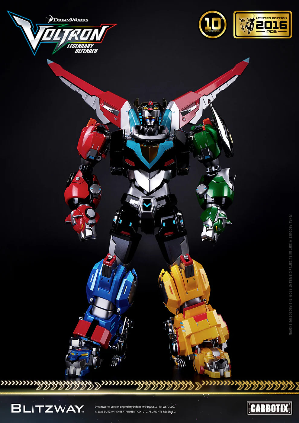 BLITZWAY CARBOTIX Series Legendary Defender Voltron 10th Anniversary Special Limited Edition