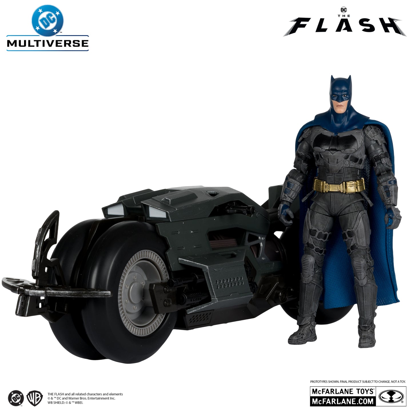 DC MULTIVERSE VEHICLES - BAT CYCLE WITH BATMAN (FLASH MOVIE)