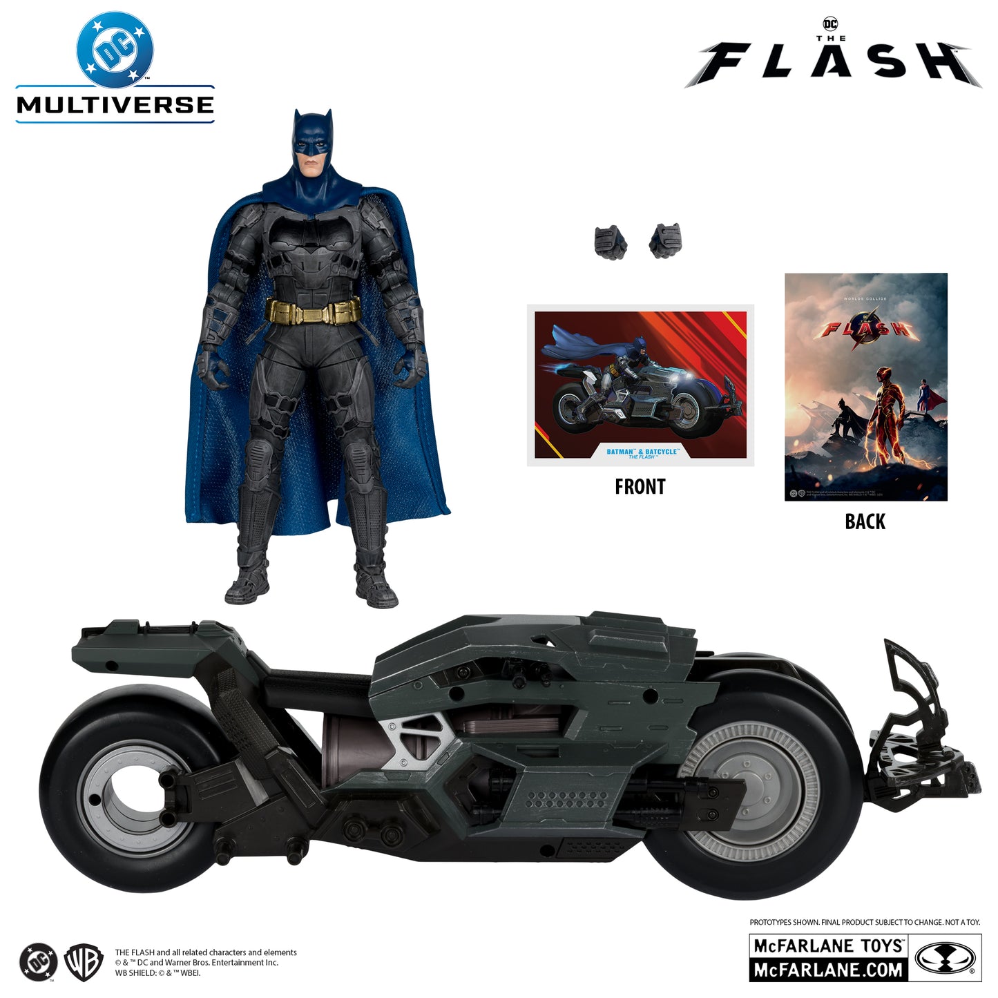 DC MULTIVERSE VEHICLES - BAT CYCLE WITH BATMAN (FLASH MOVIE)