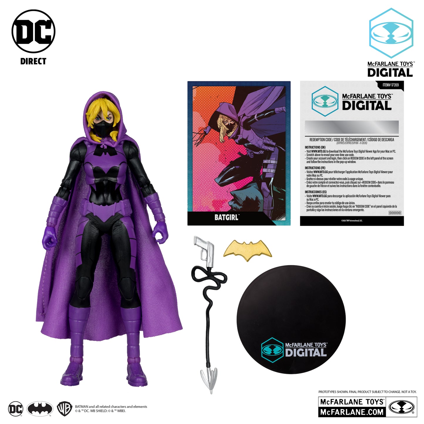 DC Direct Wave 5 Batgirl Stephanie Brown 7-Inch Scale Action Figure with McFarlane Toys Digital Collectible